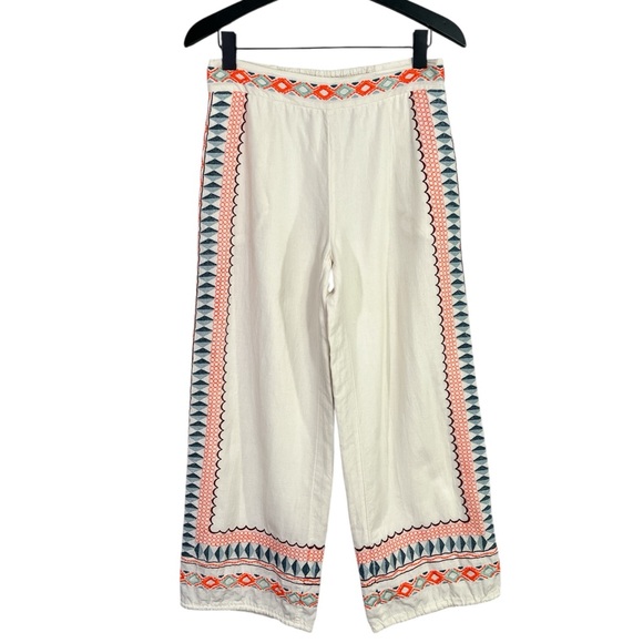 Anthropologie Islander Embroidered Pants Size US 0 - Picture 4 of 9
